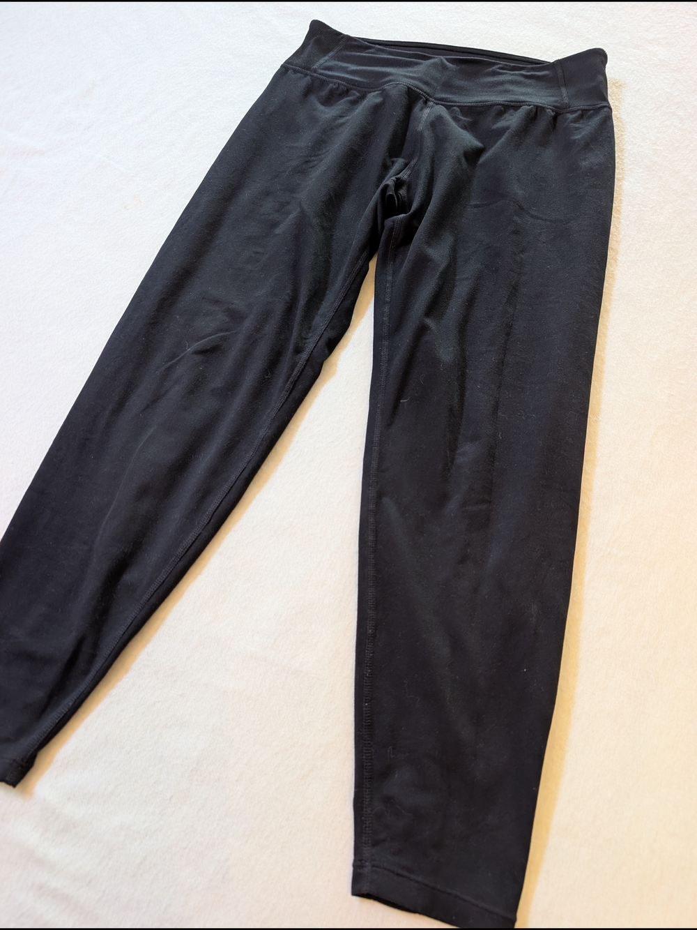 Athleta Black Leggings with optional ruching